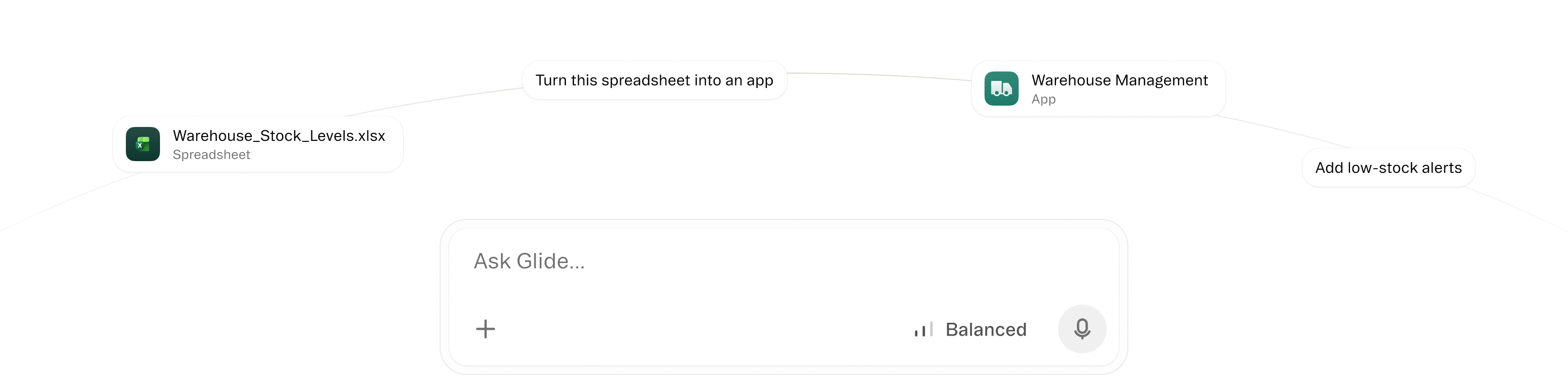 Build apps using conversation, not code