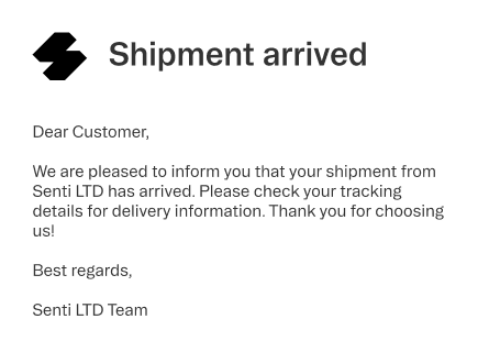 Shipment Arrived