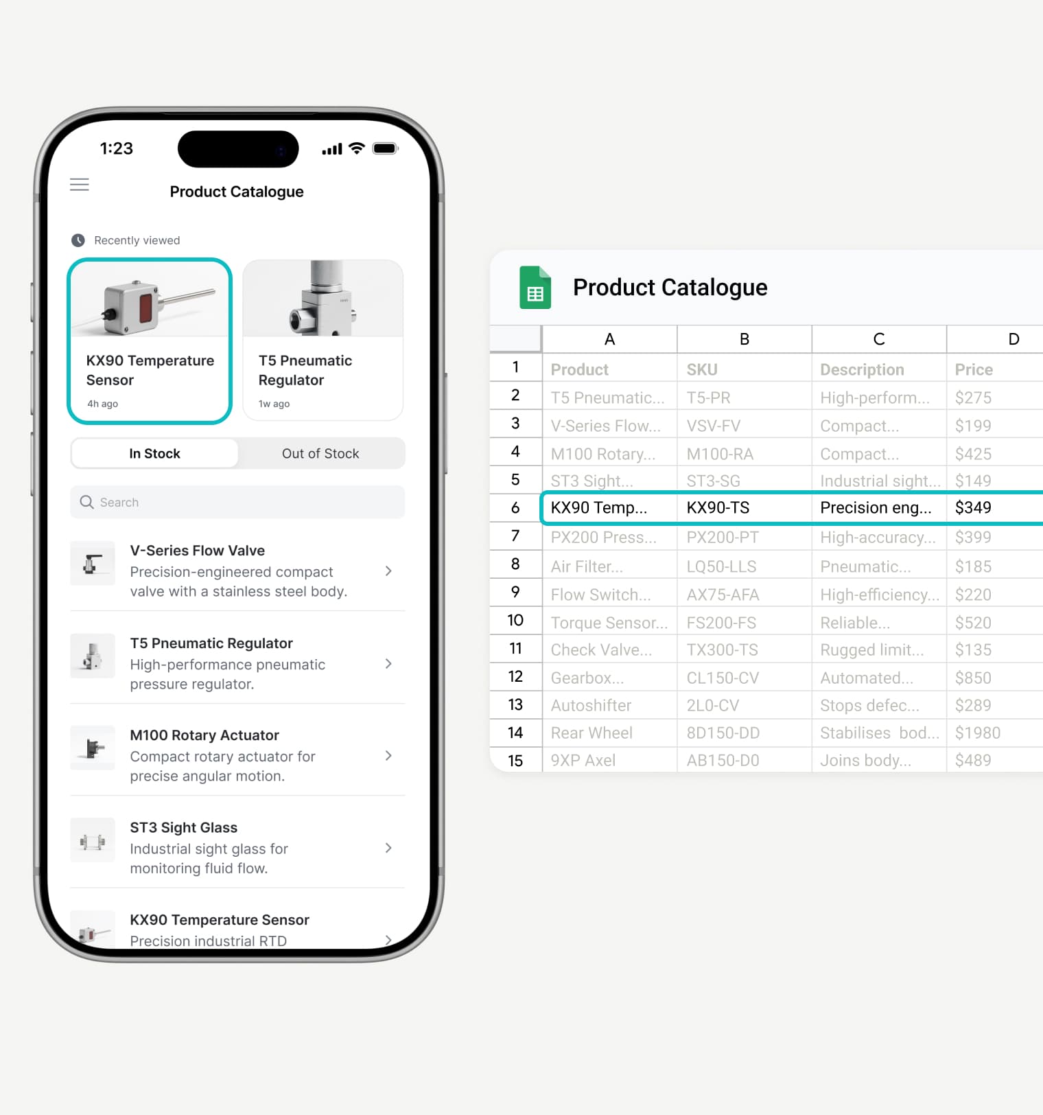 Build custom no code apps using Google Sheets