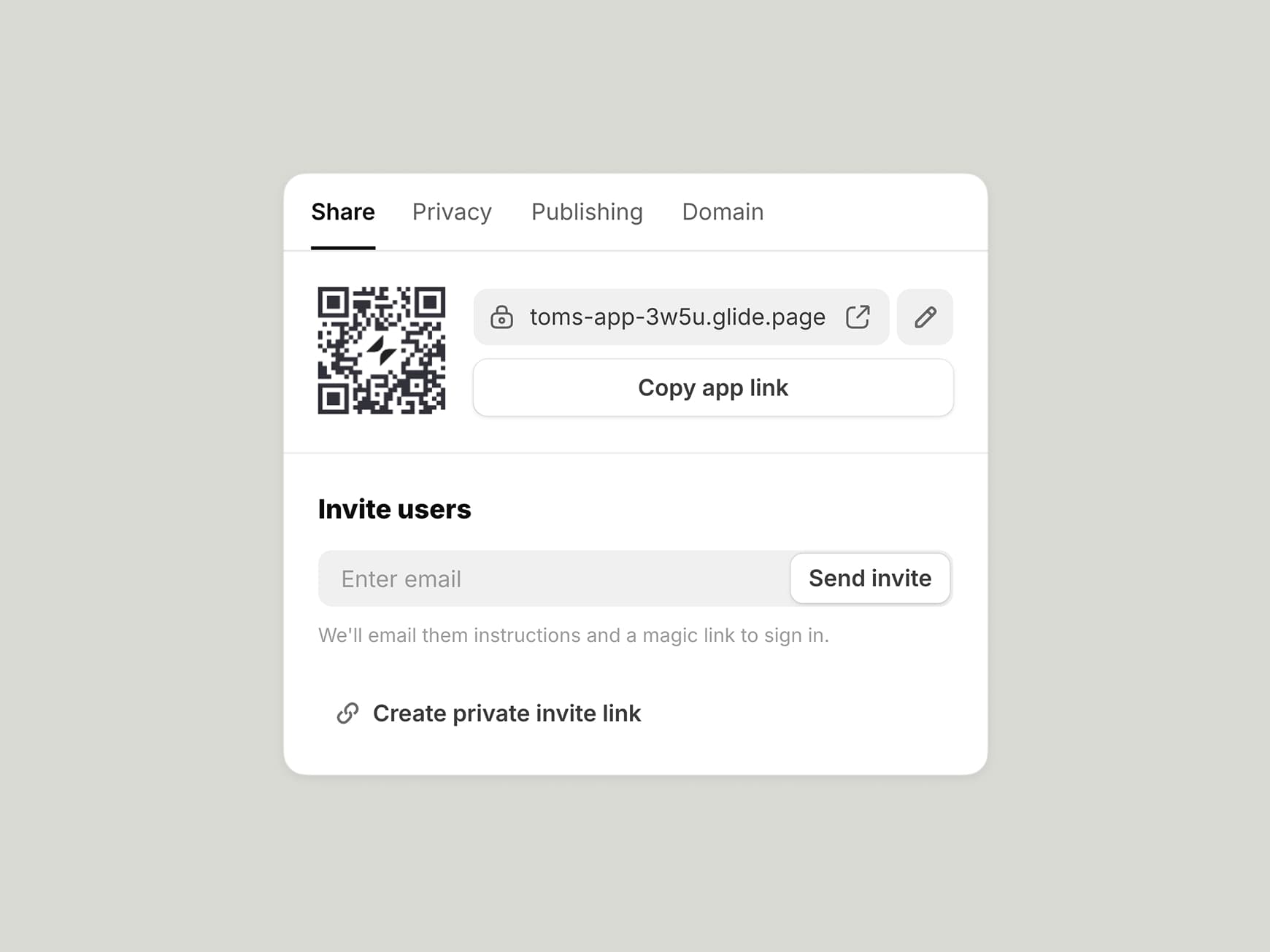 Publish and share with anyone
