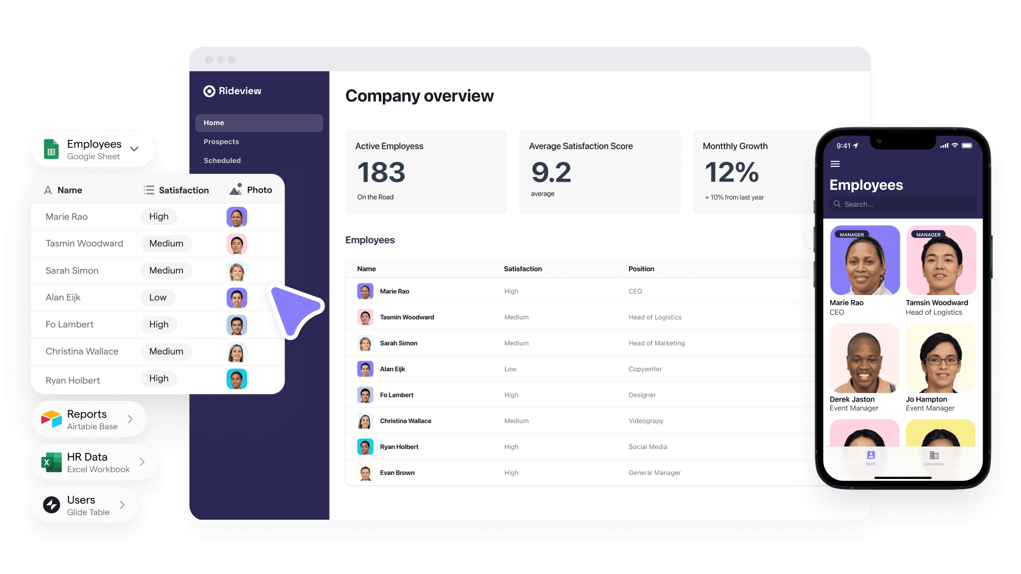 Glide products UI composition