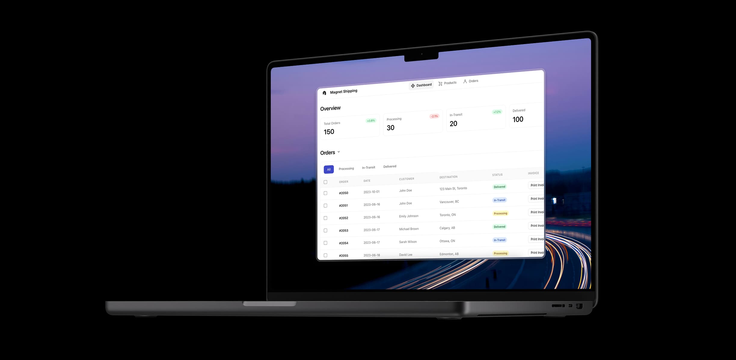 Logistics Management Template