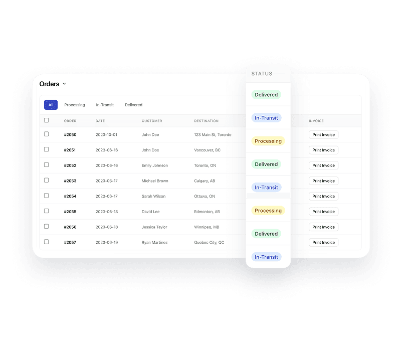 Track every shipment, every step