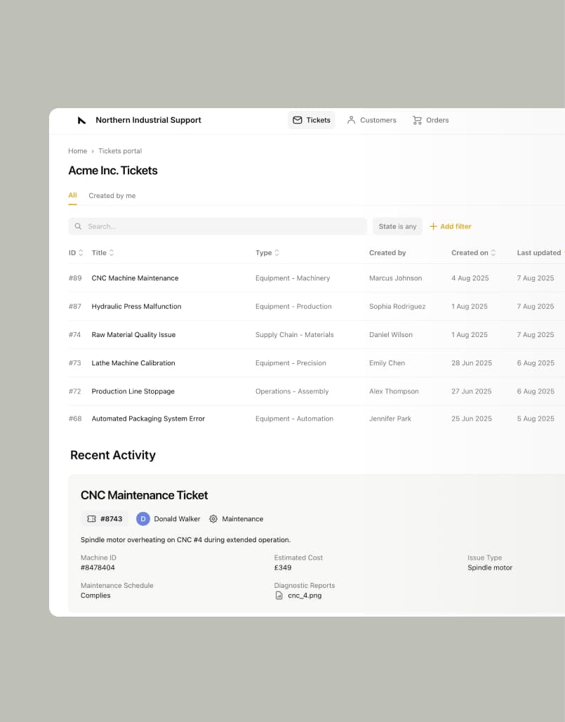 Customer Service Portal