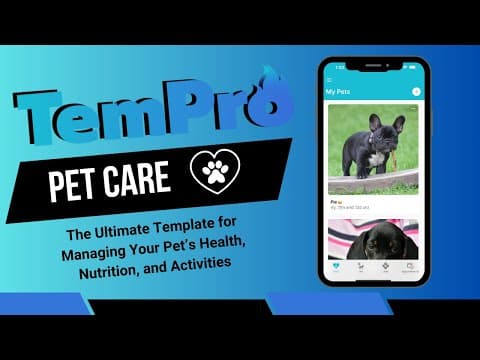Pet Care – The Ultimate Template for Managing Your Pet’s Health, Nutrition, and Activities