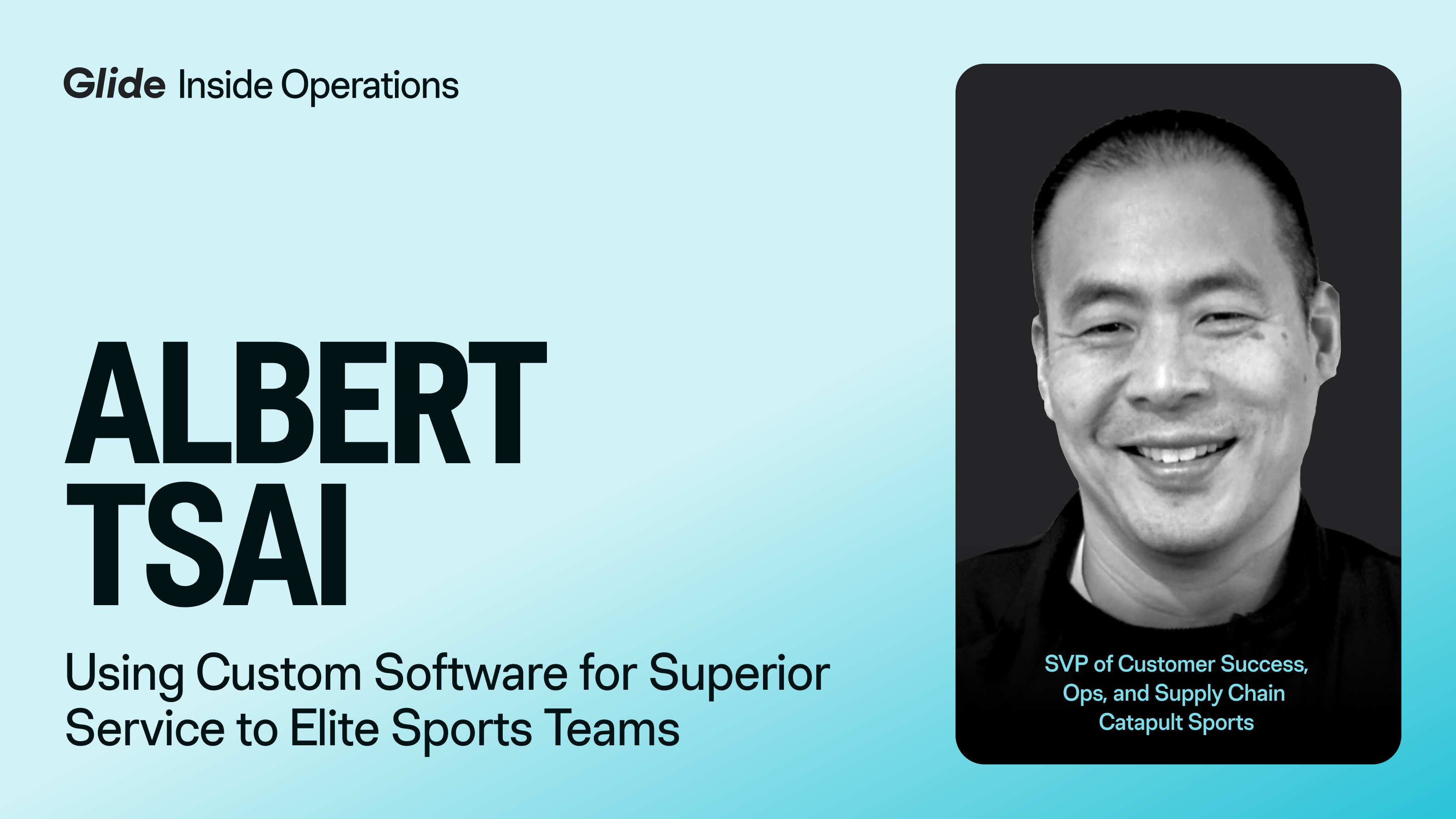 Inside Operations with Albert Tsai, Catapult Sports