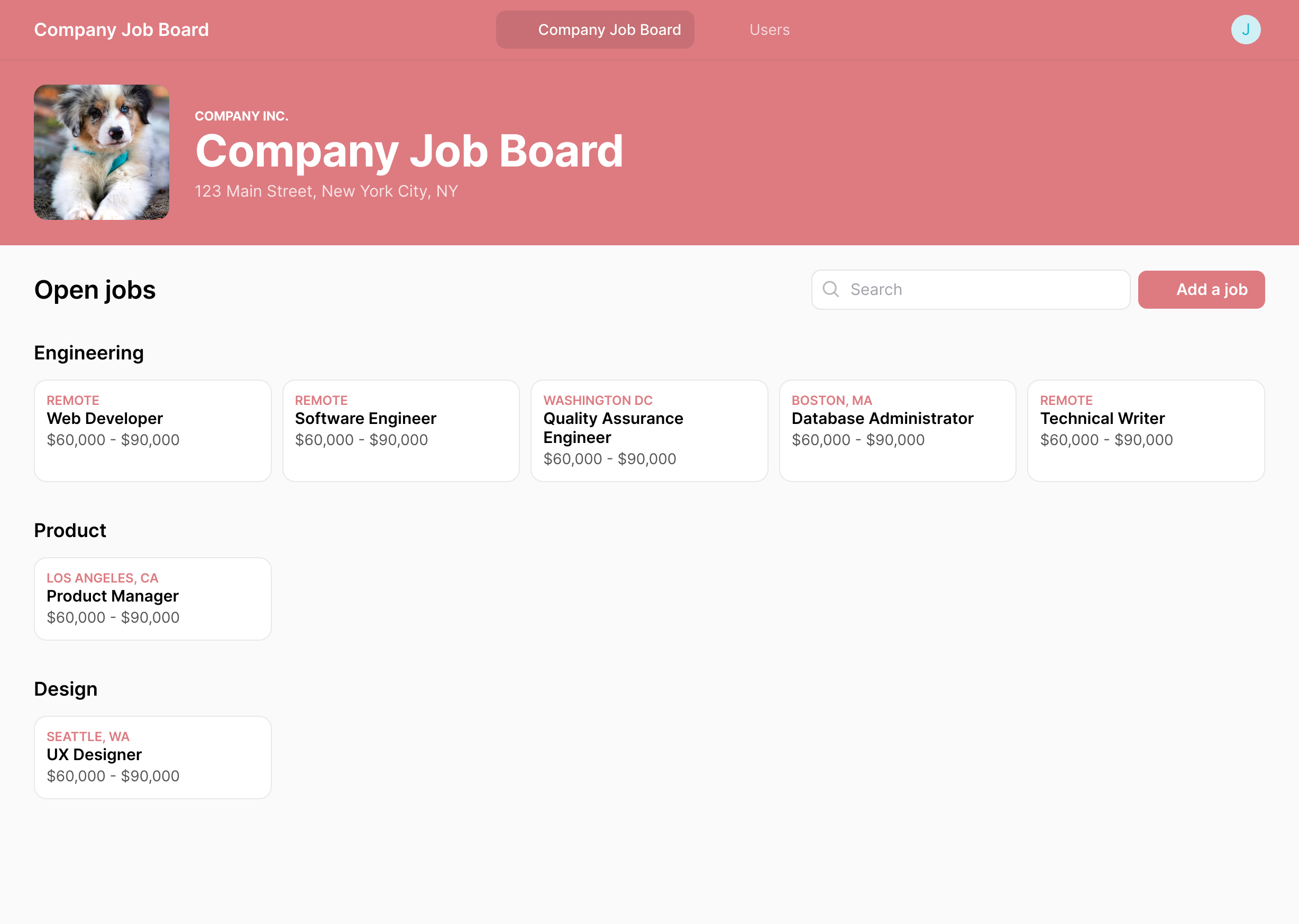 Company Job Board