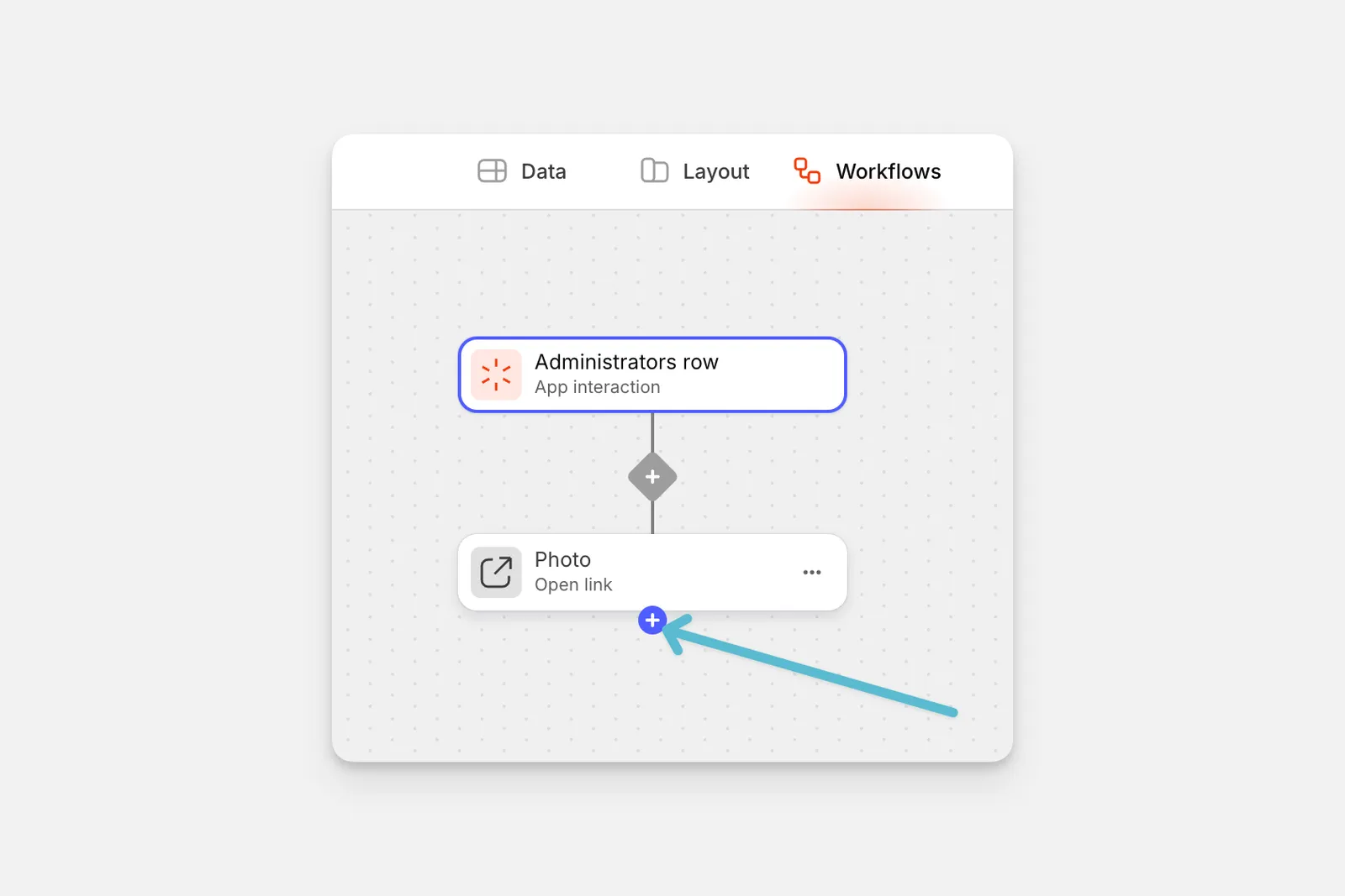 Adding a step to a workflow.