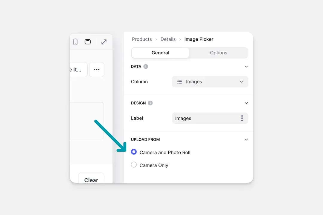 Choose an Image Source.