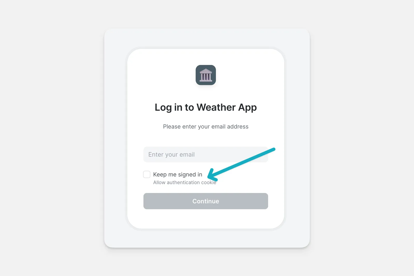 Providing the option for users to allow authentication cookies.