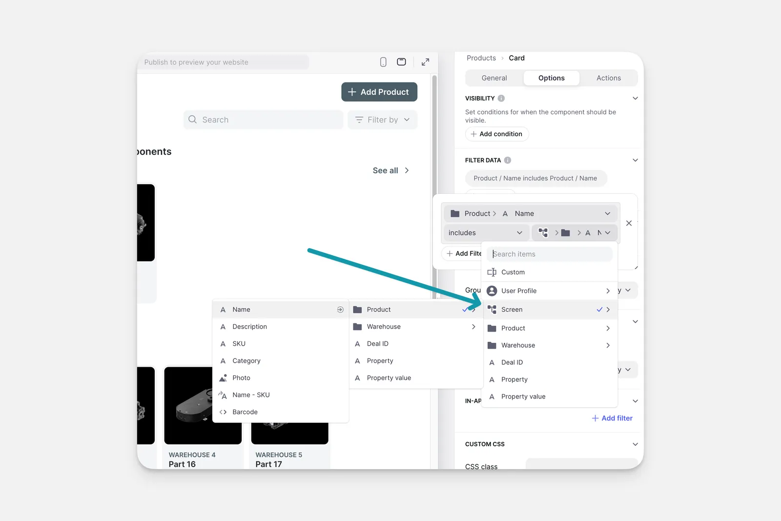 Field Sales Screen Values Example