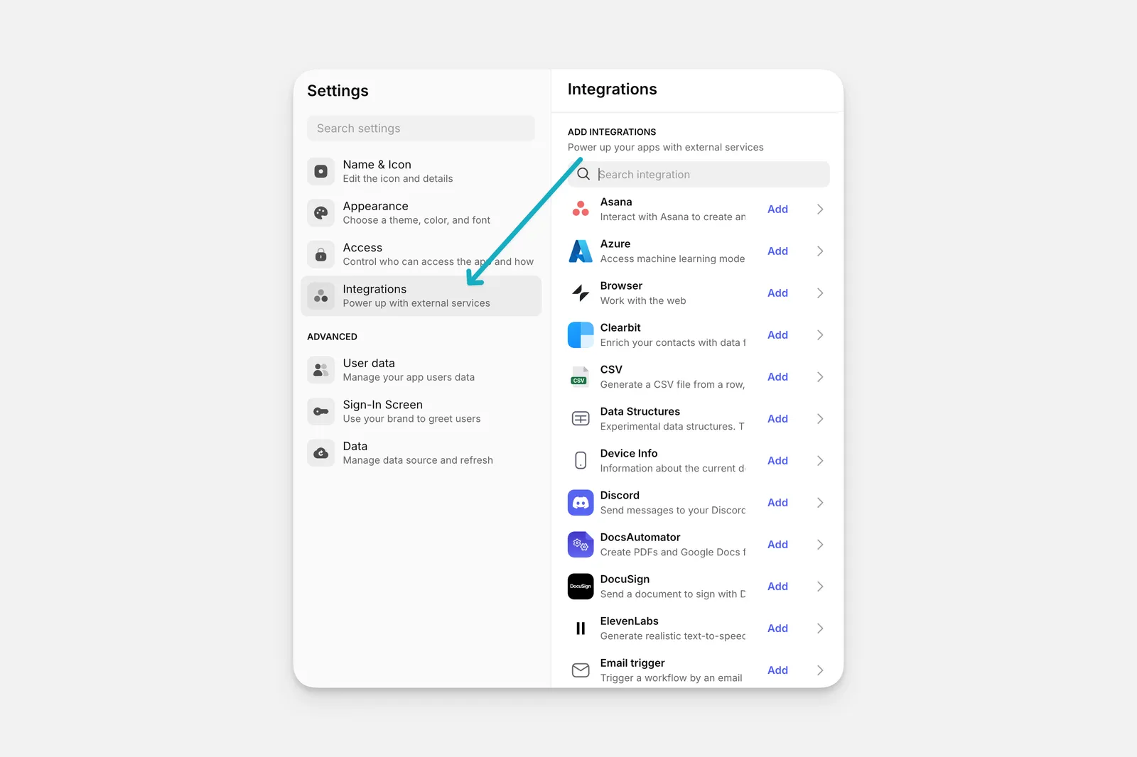 App Settings | Glide Docs