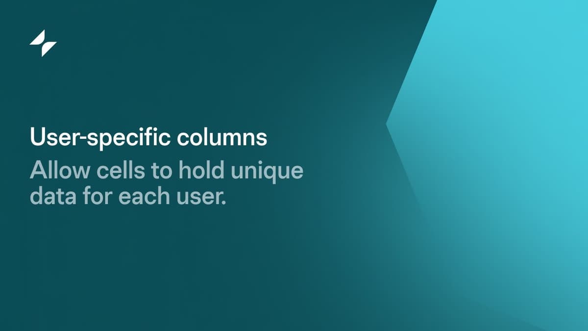 User-specific columns | Glide Docs