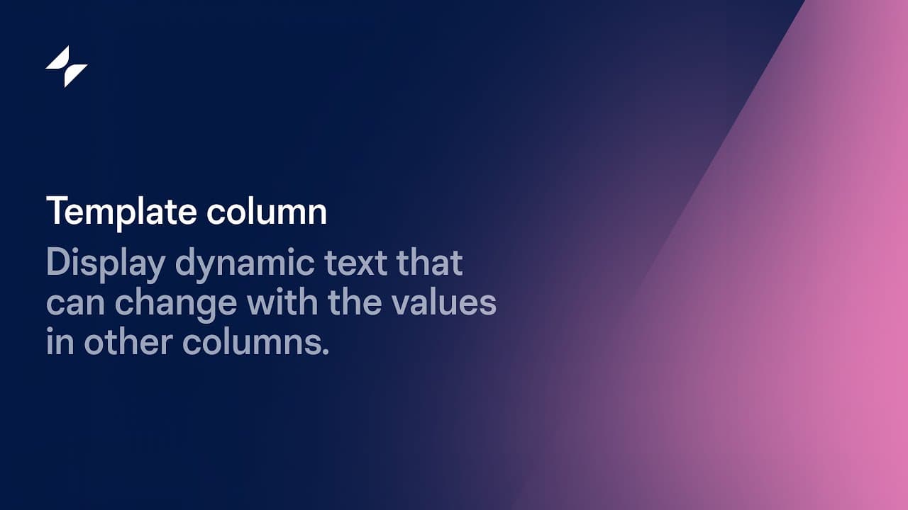 Template Column Video