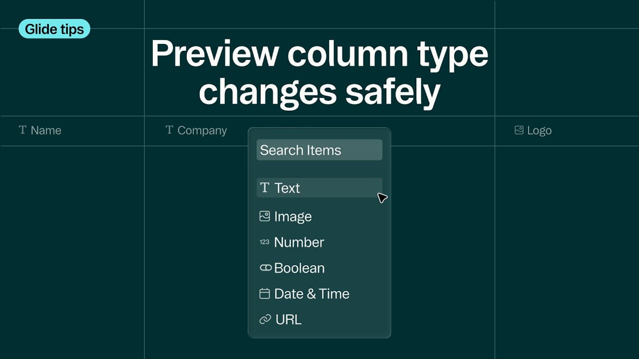 Tip 4 - Preview Column Type Changes