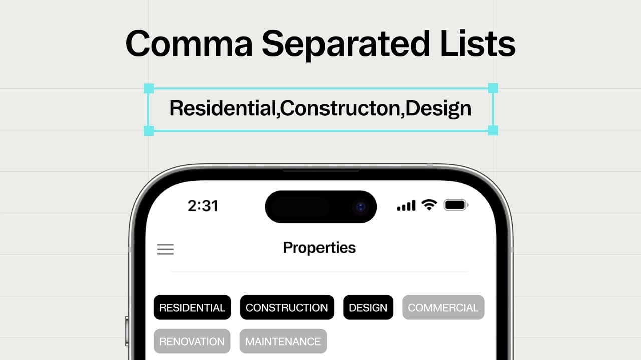 Tip 27: Comma Separated Lists
