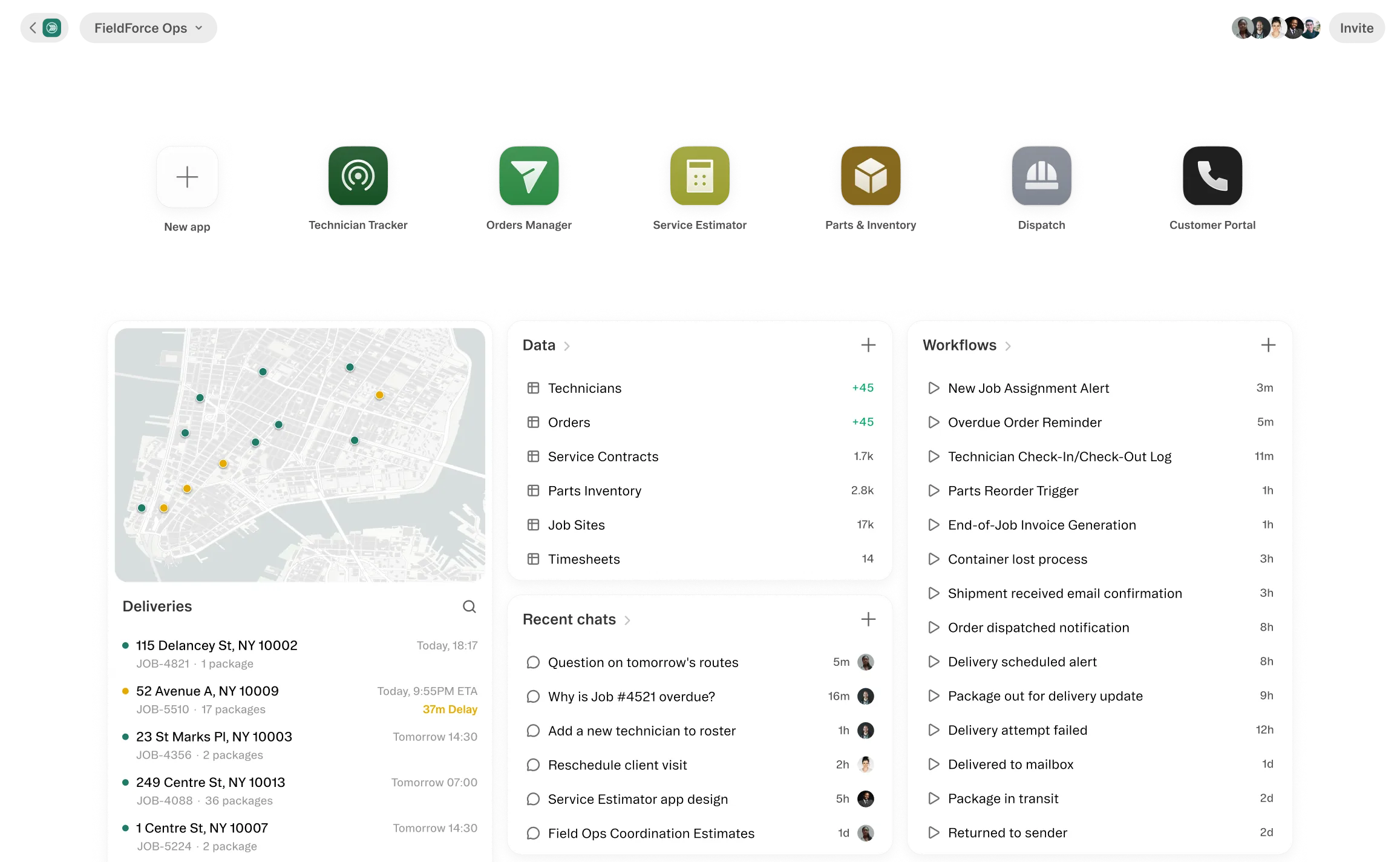 Field Operations — a Glide app built from a spreadsheet
